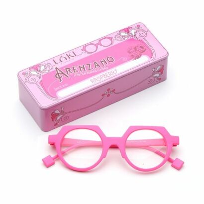 Korekcyjne okulary do czytania i komputera Blue Block ITALY Loki Arenzano Solid Pink +3.0