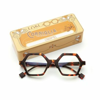 Korekcyjne okulary do czytania i komputera Blue Block ITALY Loki Corniglia Tortoise +1.50
