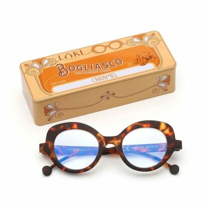 Korekcyjne okulary do czytania i komputera Blue Block ITALY Loki Bogliasco Tortoise +3.50