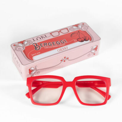 Korekcyjne okulary do czytania i komputera Blue Block ITALY Loki Bergeggi Red +2.50