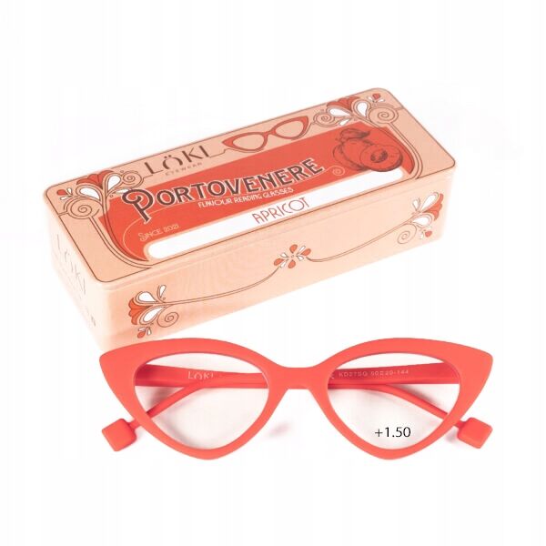 Korekcyjne okulary do czytania i komputera Blue Block ITALY Loki Portovenere Orange +1.50 - 2