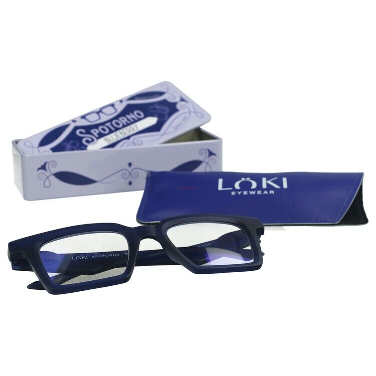 Korekcyjne okulary do czytania i komputera Blue Block ITALY Loki Spotorno Dark Blue +2.5