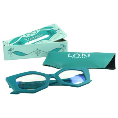 Korekcyjne okulary do czytania i komputera Blue Block ITALY Loki Paraggi Petrol +3.0