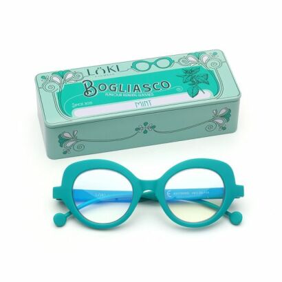 Korekcyjne okulary do czytania i komputera Blue Block ITALY Loki Bogliasco Petrol +3.00