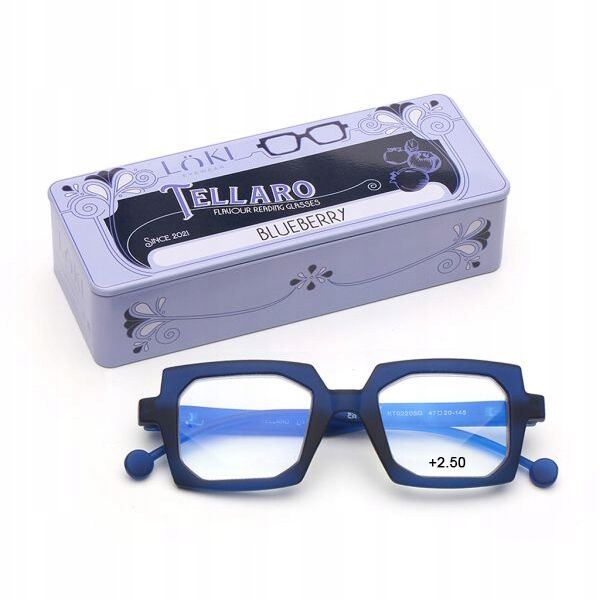 Korekcyjne okulary do czytania i komputera Blue Block ITALY Loki Tellaro Blue +2.50 - 2