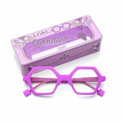 Korekcyjne okulary do czytania i komputera Blue Block ITALY Loki Corniglia Purple +1.50