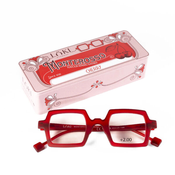Korekcyjne okulary do czytania i komputera Blue Block ITALY Loki Monterosso Rubin +2.00 - 3