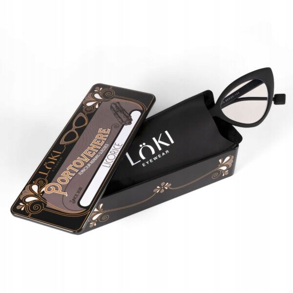 Korekcyjne okulary do czytania i komputera Blue Block ITALY Loki Portovenere Black +2.00 - 5