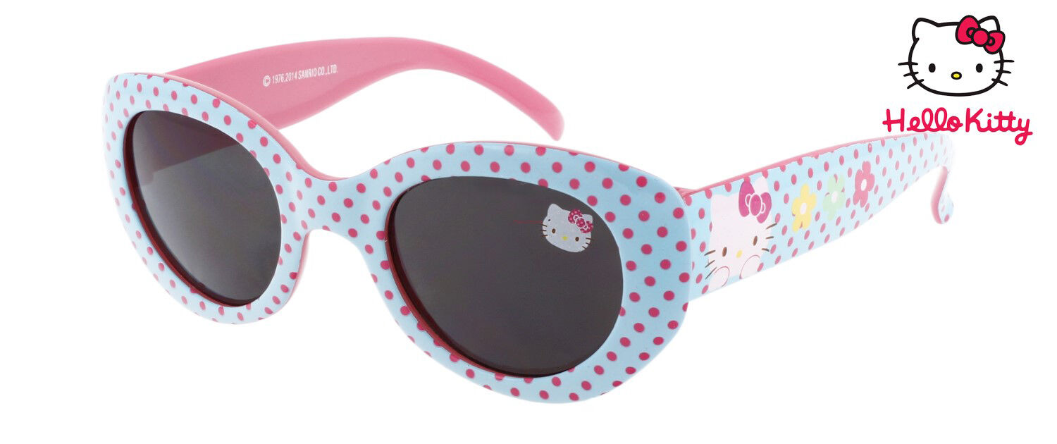 Okulary Hello Kitty FLOWERS AND DOTS błękitne