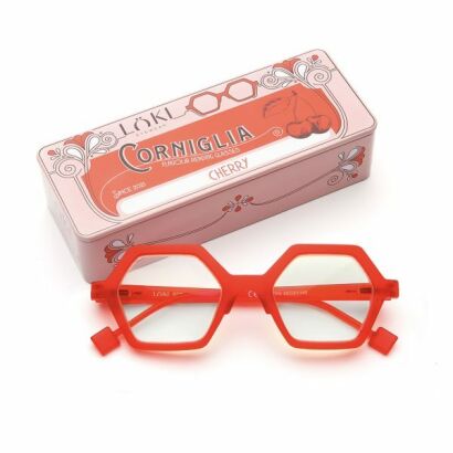 Korekcyjne okulary do czytania i komputera Blue Block ITALY Loki Corniglia Transparent Red +2.50