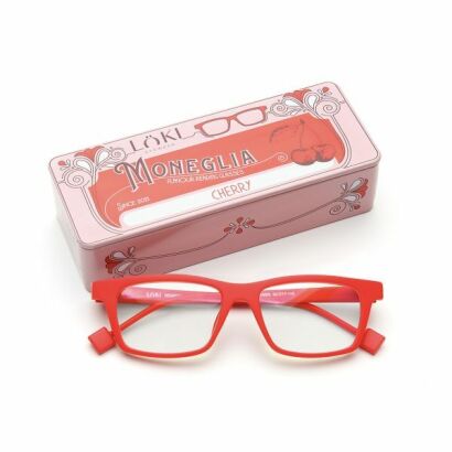 Korekcyjne okulary do czytania i komputera Blue Block ITALY Loki Moneglia Red +1.50