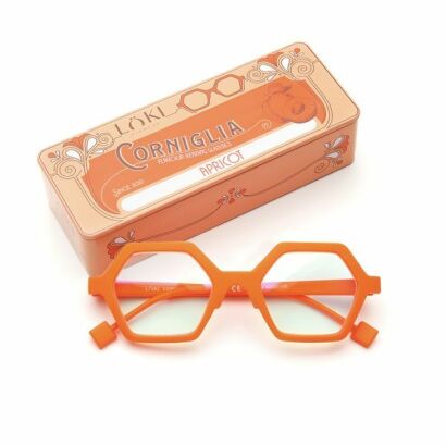 Korekcyjne okulary do czytania i komputera Blue Block ITALY Loki Corniglia Orange +3.00