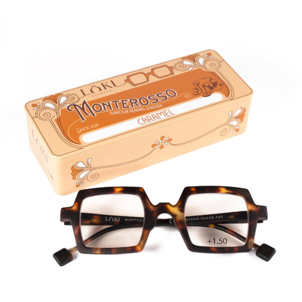 Korekcyjne okulary do czytania i komputera Blue Block ITALY Loki Monterosso Tortoise +1.50 - 2