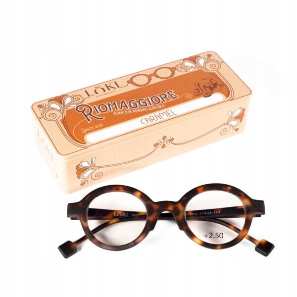 Korekcyjne okulary do czytania i komputera Blue Block ITALY Loki Riomaggiore Tortoise +2.50 - 2