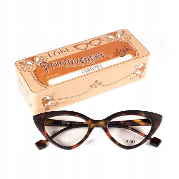 Korekcyjne okulary do czytania i komputera Blue Block ITALY Loki Portovenere Tortoise +2.50 - 2