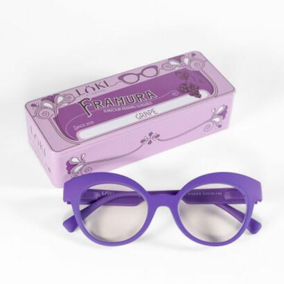 Korekcyjne okulary do czytania i komputera Blue Block ITALY Loki Framura Purple +3.50