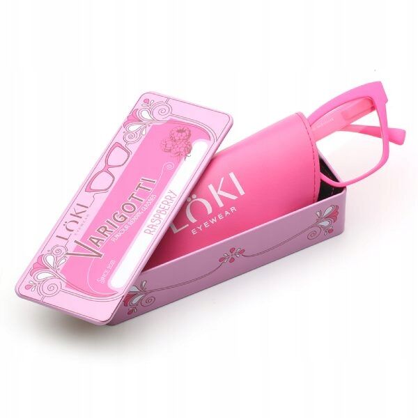 Korekcyjne okulary do czytania i komputera Blue Block ITALY Loki Varigotti Solid Pink +3.5 - 5