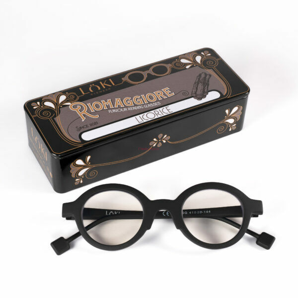 Korekcyjne okulary do czytania i komputera Blue Block ITALY Loki Riomaggiore Black +2.00