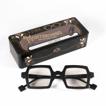 Korekcyjne okulary do czytania i komputera Blue Block ITALY Loki Monterosso Black +1.00