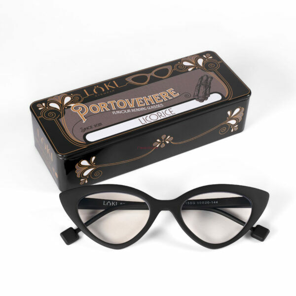 Korekcyjne okulary do czytania i komputera Blue Block ITALY Loki Portovenere Black +1.50