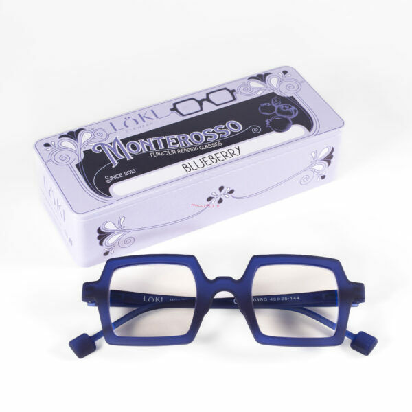 Korekcyjne okulary do czytania i komputera Blue Block ITALY Loki Monterosso Dark Blue +3.00