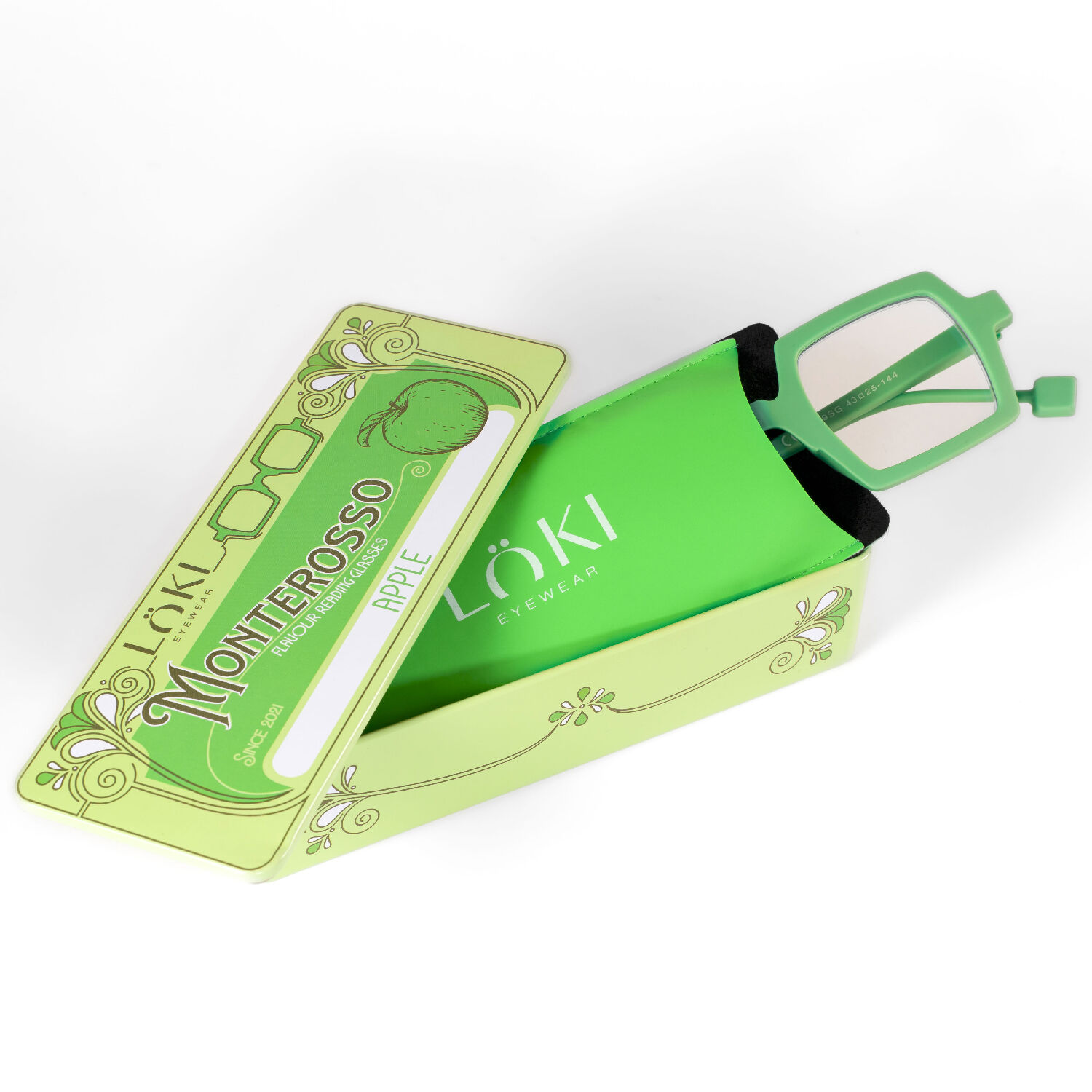 Korekcyjne okulary do czytania i komputera Blue Block ITALY Loki Monterosso Sunny Green +2.50 - 4