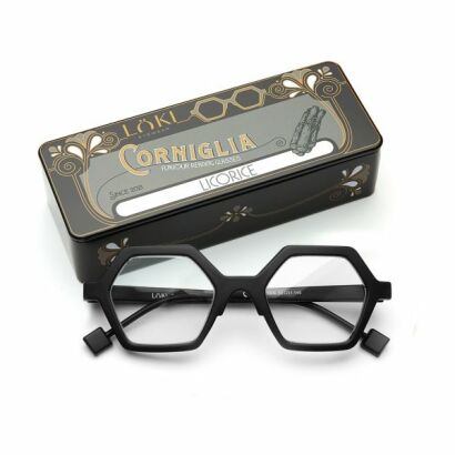 Korekcyjne okulary do czytania i komputera Blue Block ITALY Loki Corniglia Black +2.50
