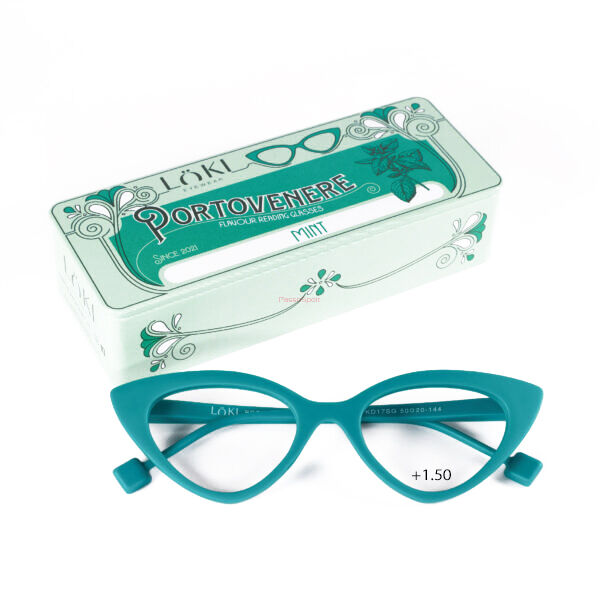 Korekcyjne okulary do czytania i komputera Blue Block ITALY Loki Portovenere Jade +1.50