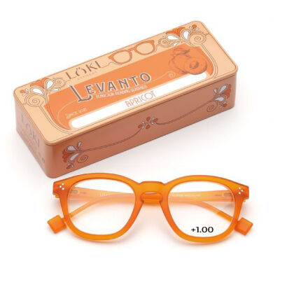 Korekcyjne okulary do czytania i komputera Blue Block ITALY Loki Levanto Transparent Orange +1.0