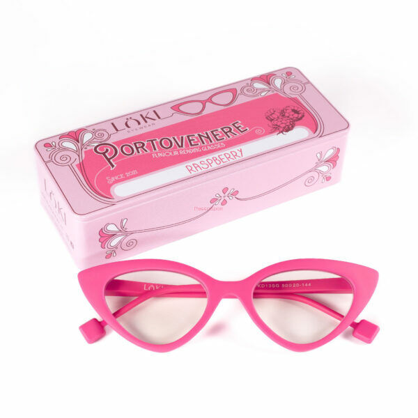 Korekcyjne okulary do czytania i komputera Blue Block ITALY Loki Portovenere Funny Pink +2.00