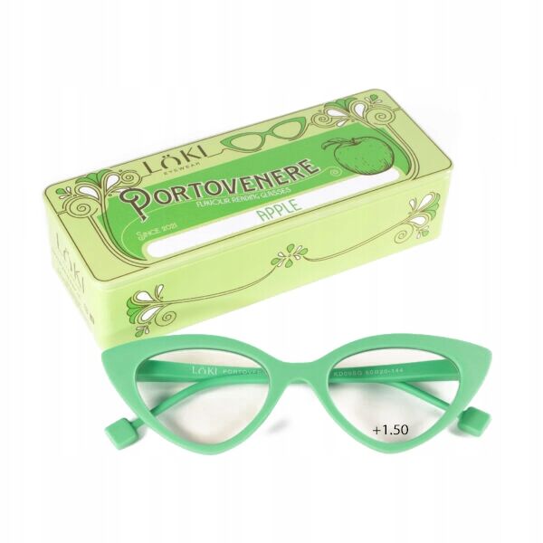 Korekcyjne okulary do czytania i komputera Blue Block ITALY Loki Portovenere Sunny Green +1.50 - 2